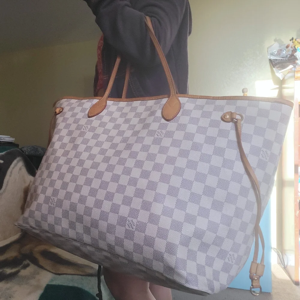 Close out Sale⚠️⚠️⚠️ SALE 💯 XL Louis Vuitton Neverfull GM AZUR - Picture 13 of 14